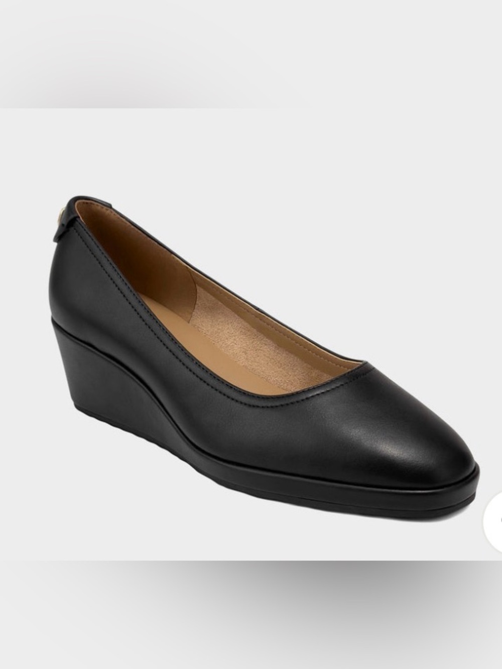 Aerosoles Roma Fx Sf Nap Black Wedge Shoes US 8M NWT
